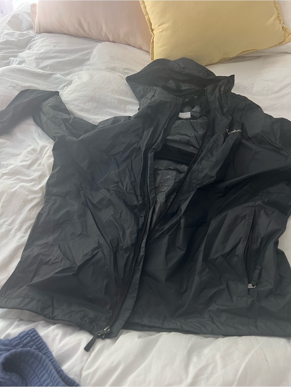 Men’s or women’s Columbia Black Lightweight Packable Rain Jacket XL